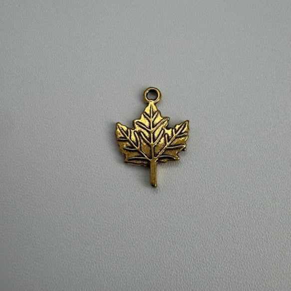 Gold Maple Leaf Charm