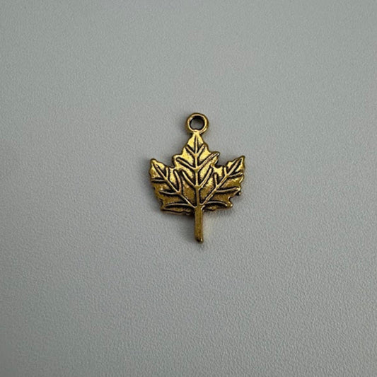 Gold Maple Leaf Charm