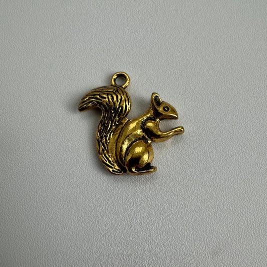 Gold Squirrel Charm