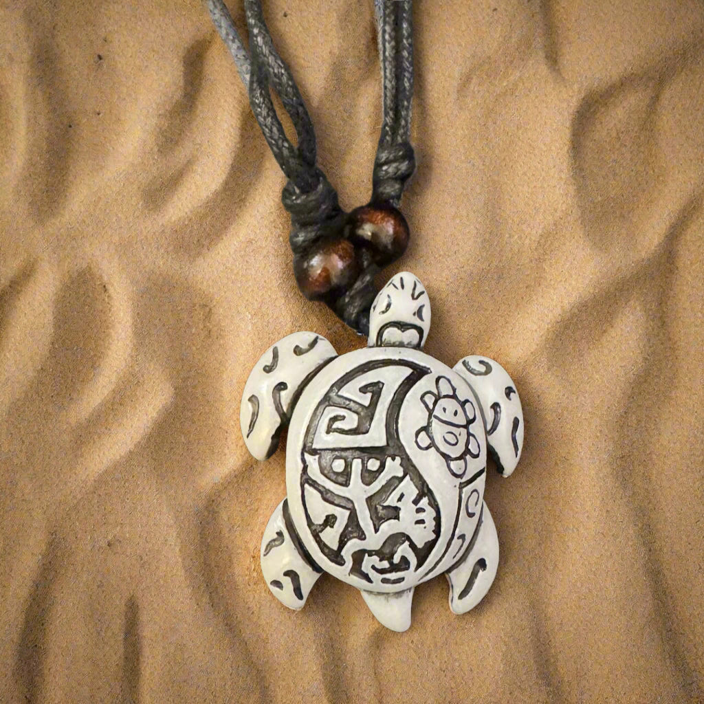 White Turtle Necklace