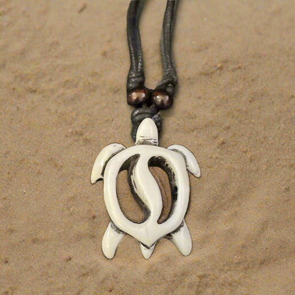 White Turtle Necklace