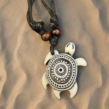 White Turtle Necklace