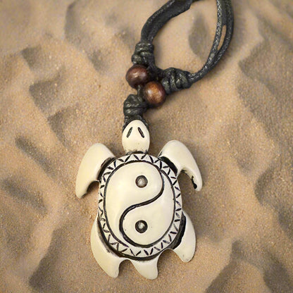 White Turtle Necklace