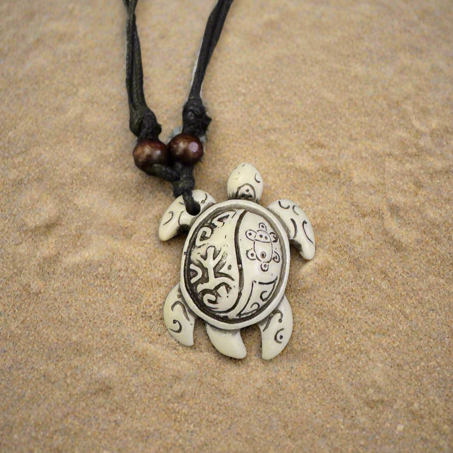 White Turtle Necklace