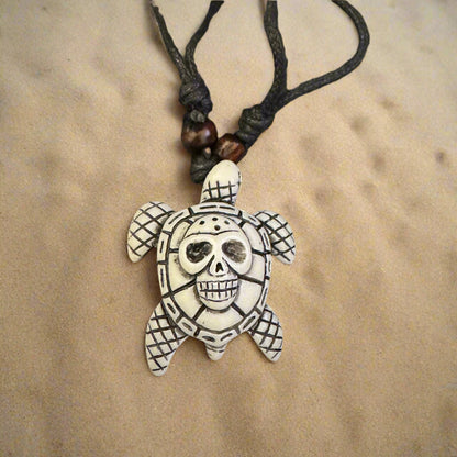 White Turtle Necklace