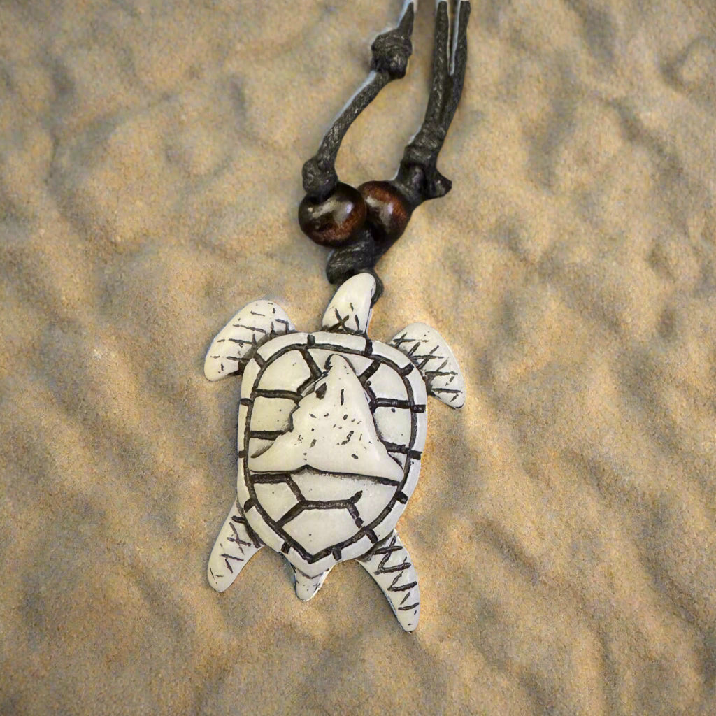 White Turtle Necklace